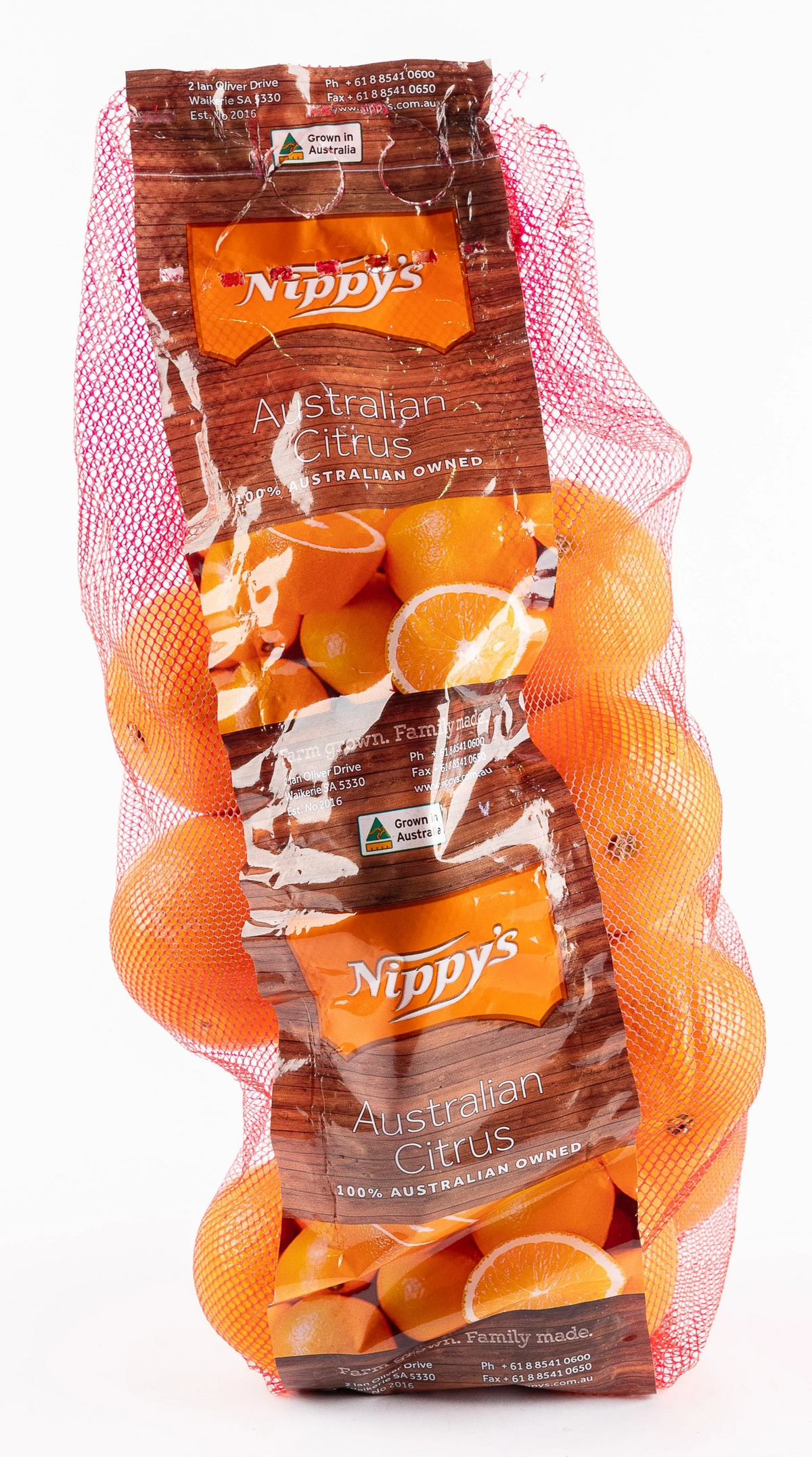 A 3kg bag of Nippy's Navel Oranges