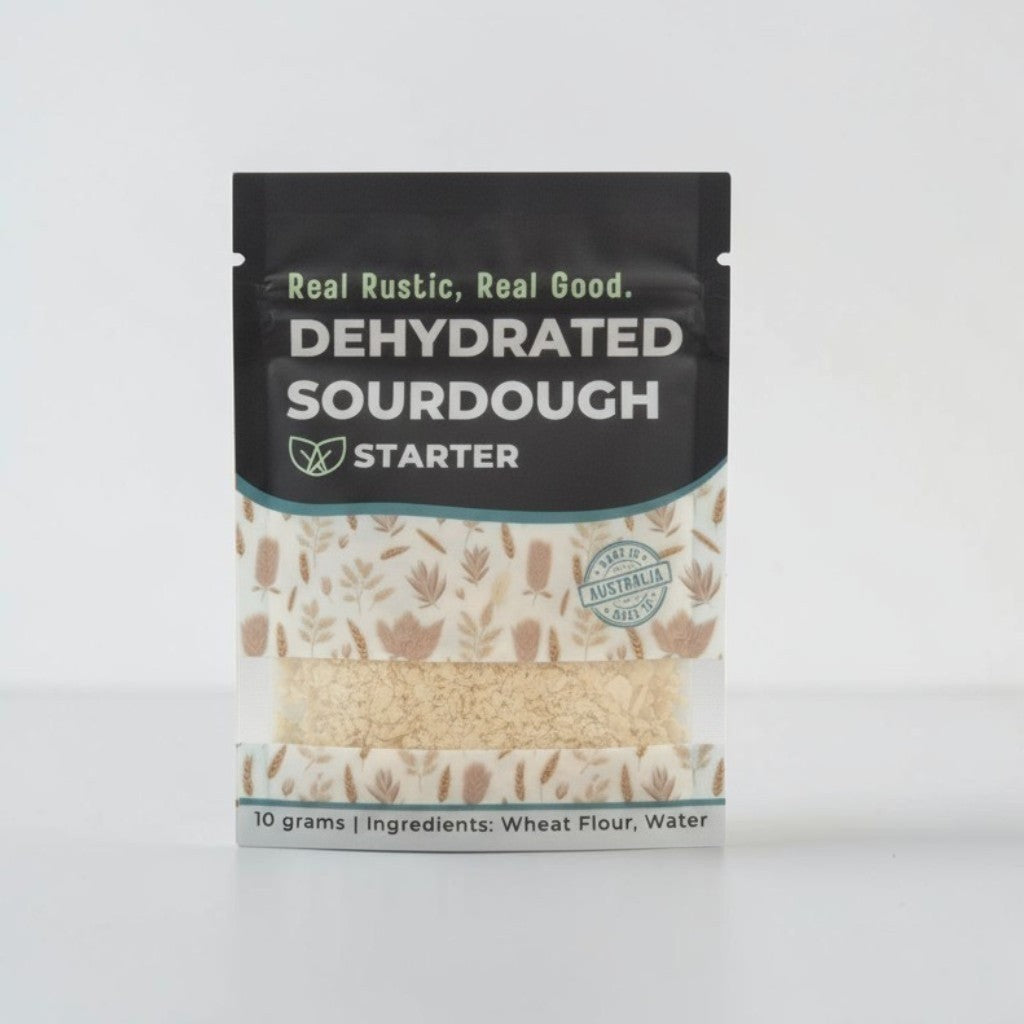 A 10g pack of Real Rustic Sourdough Sourdough Starter Wheat