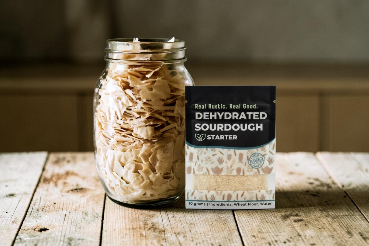 A 10g pack of Real Rustic Sourdough Sourdough Starter Wheat