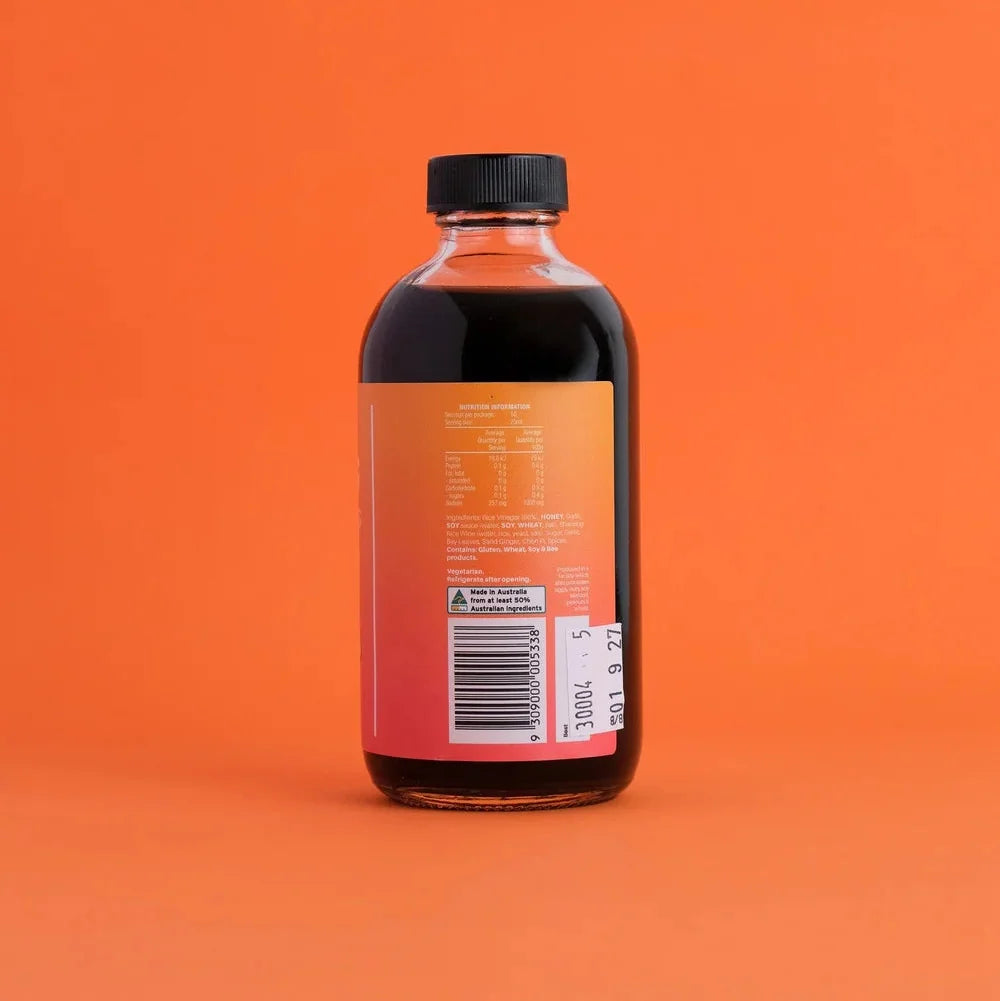 A 250ml glass bottle of Salt Gang Dumpling Lover Vinegar