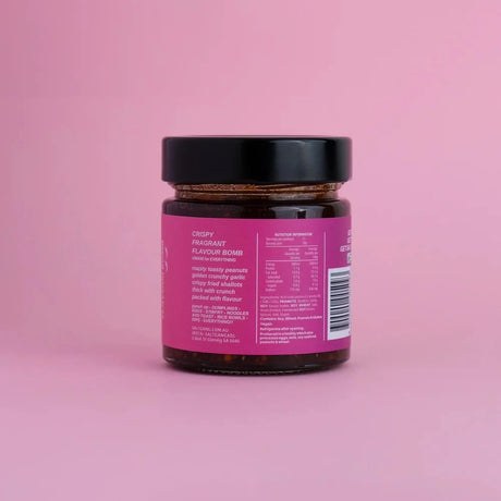 A 250g glass jar of Salt Gang No. 1 Chilli Crisp