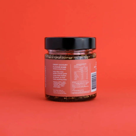 A 250g glass jar of Salt Gang Umami Crisp