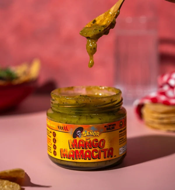 A 300g jar of Senor Mexican Mango Mamacita Salsa