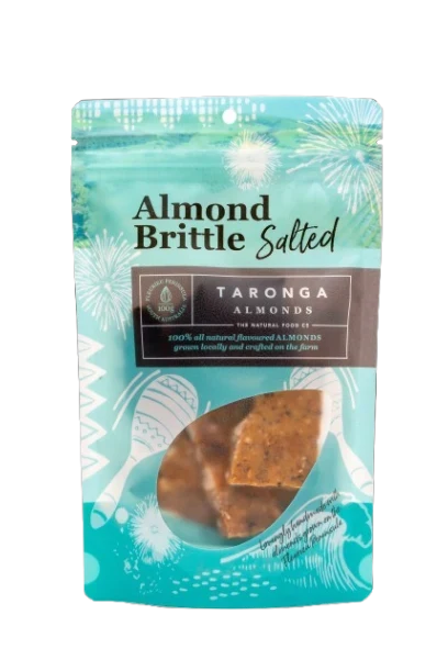 A 100g pack of Taronga Almonds Almond Brittle Salted