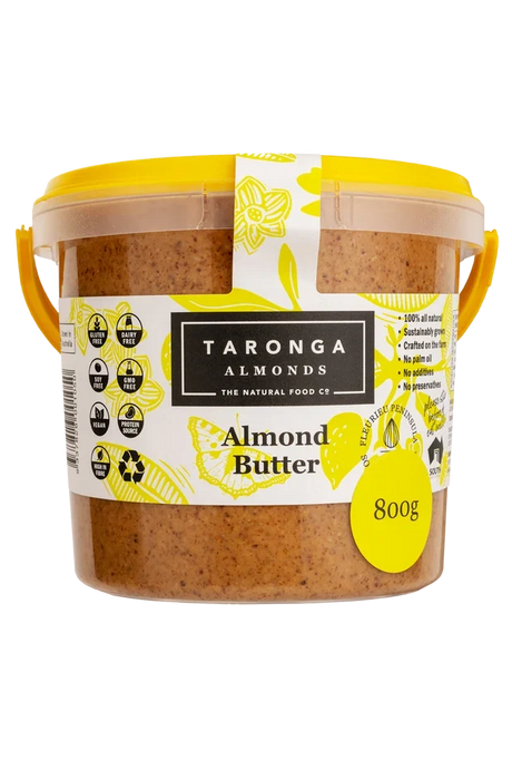 An 800g tub of Taronga Almonds Almond Butter