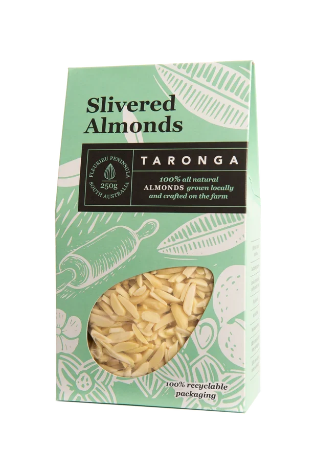 A 250g pack of Taronga Almonds Blanched Slivered Almonds