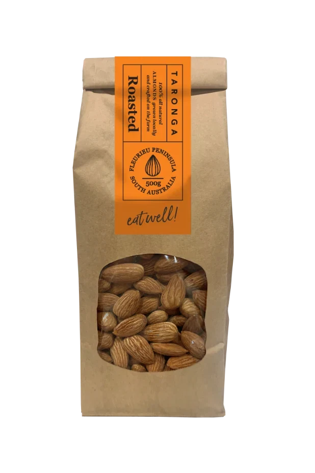 A 500g pack of Taronga Almonds Roasted Almonds