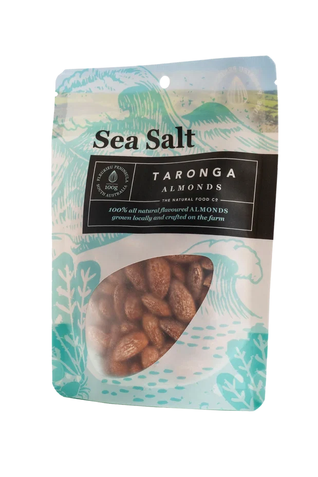 A 100g pack of Taronga Almonds Sea Salt Almonds