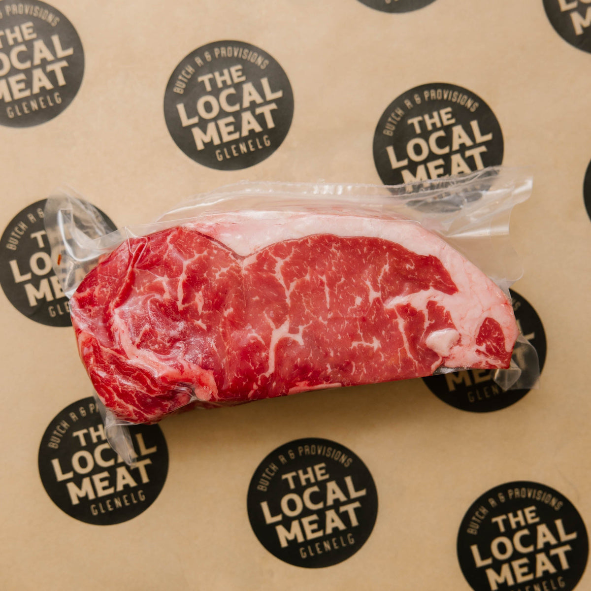 A 500g sealed serve of The Local Meat Glenelg New York Sirloin