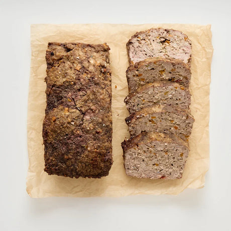 A 1kg serve of The Pet Butcher Everyday Baked Chicken and Veggie Loaf