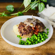 A 345g serving of The Family Cook's Beef Rissoles