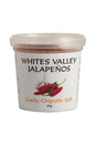 A 50g tub of Whites Valley Jalapenos Garlic Chipotle Salt