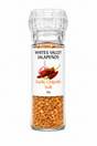 A 50g shaker of Whites Valley Jalapenos Garlic Chipotle Salt