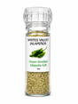 A 50g shaker of Whites Valley Jalapenos Green Smoked Jalapeno Salt