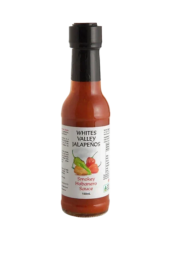 A 150ml jar of Whites Valley Jalapenos Smokey Habanero Sauce 