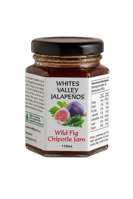 A 170g jar of Whites Valley Jalapenos Wild Fig Chipotle Jam