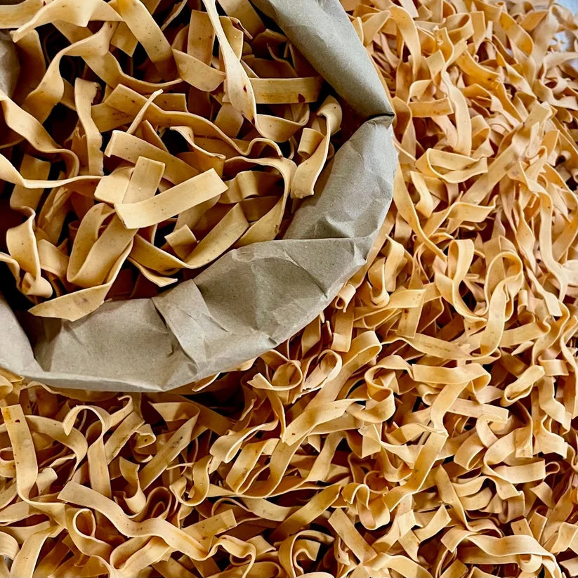 A close up view of Wiech's Barossa Valley Egg Noodles Chilli Egg Noodles