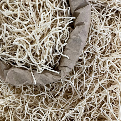 A close up view of Wiech's Barossa Valley Egg Noodles Fine Noodles