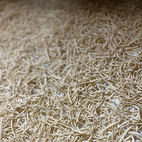 A close up view of Wiech's Barossa Valley Egg Noodles Spelt String Egg Noodles